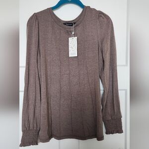 Ruiertree Women's Long Sleeve Blouse - Brown